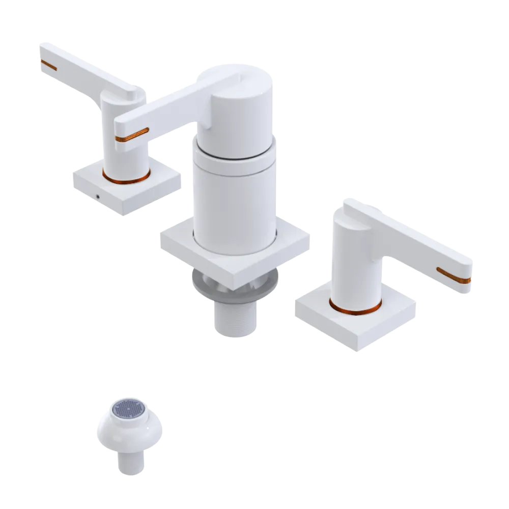 Rubinet Bidet Fitting with Spray, Diverter, and Vacum Breaker (Less Drain) White