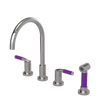 Rubinet Widespread Kitchen Set with Hand Spray Polished Nickel