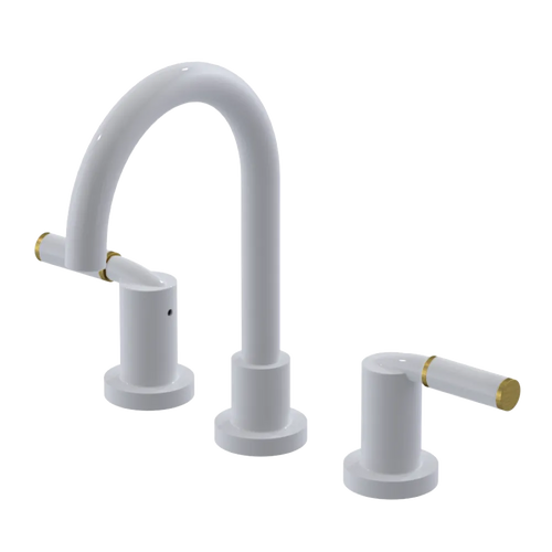 Rubinet Widespread Lav set (less drain) White