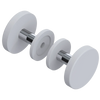 Rubinet Shower Door Knob (set) Matt White