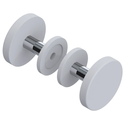 Rubinet Shower Door Knob (set) Matt White