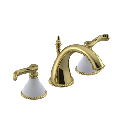 Rubinet Widespread Lav. Set. (less drain) Natural Brass
