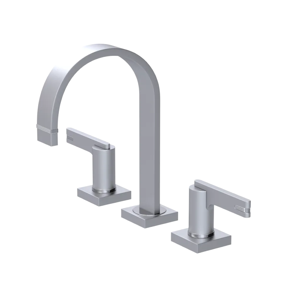 Rubinet Widespread Lav. Set. (less drain) Satin Chrome