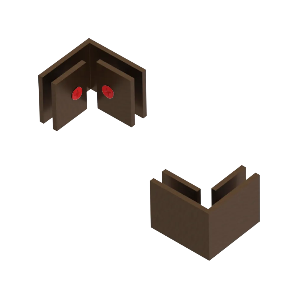 Rubinet 90 Glass to Glass Tuscan Brass