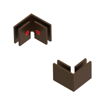 Rubinet 90 Glass to Glass Tuscan Brass