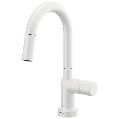 Brizo Smarttouch Pull Down Prep Kitchen Faucet With Arc Spout Less Handle