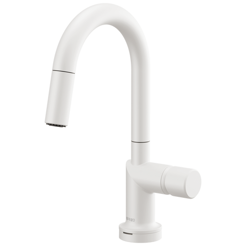 Brizo Smarttouch Pull Down Prep Kitchen Faucet With Arc Spout Less Handle