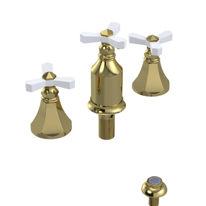 Rubinet Bidet Fitting with Spray, Diverter, and Vacum Breaker (Less Drain) Natural Brass