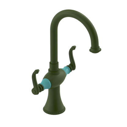 Rubinet Single Hole Dual Handle Lav. Set. (less drain) Green Envy