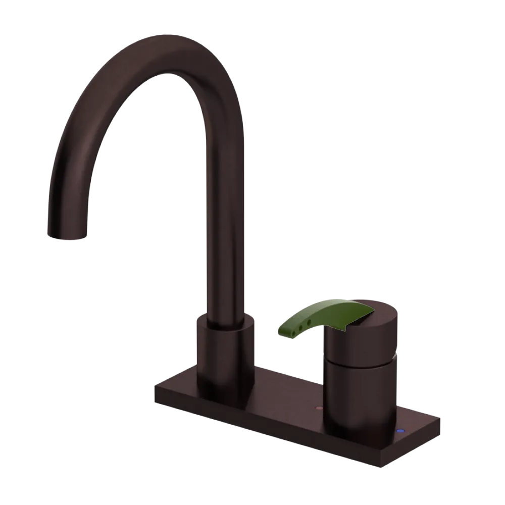 Rubinet 4" Centre Single Control Lav. Set. (less drain) Oil Rubbed Bronze