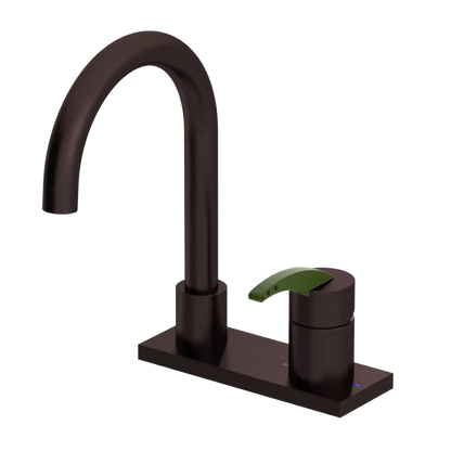 Rubinet 4" Centre Single Control Lav. Set. (less drain) Oil Rubbed Bronze