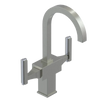Rubinet Single Hole Dual Handle Lav. Set. (less drain) Satin Nickel