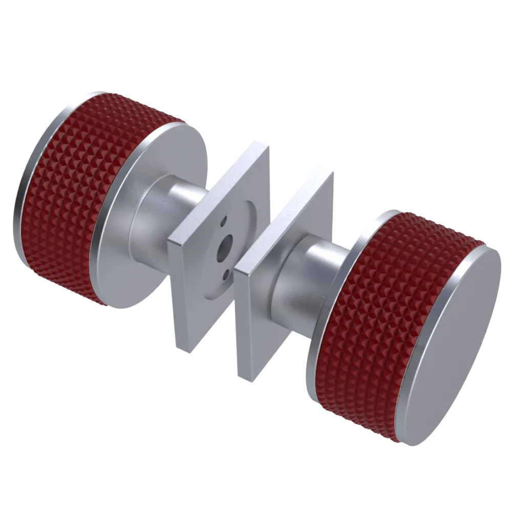 Rubinet Shower Door Knob (set) Satin Chrome