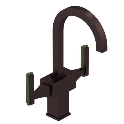 Rubinet Single Hole Dual Handle Lav. Set. (less drain) Oil Rubbed Bronze