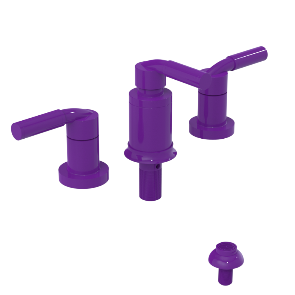 Rubinet Bidet Fitting with Spray, Diverter, and Vacuum Breaker (less drain) Purple Haze