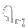Rubinet Widespread Kitchen Set with Hand Spray Satin Chrome