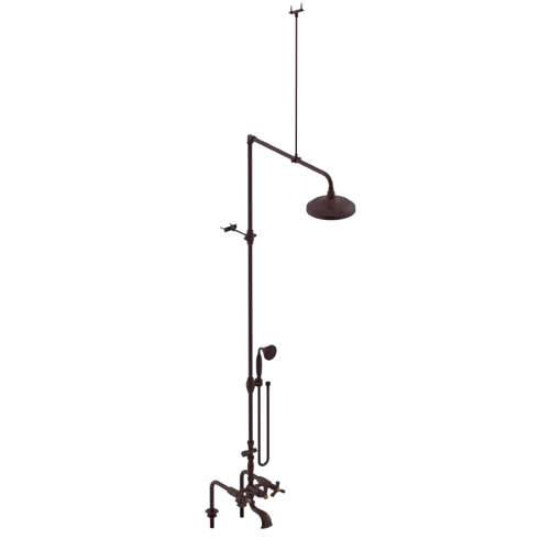 Rubinet Deck Mount Tub & Shower with Hand Held Shower Bordeaux