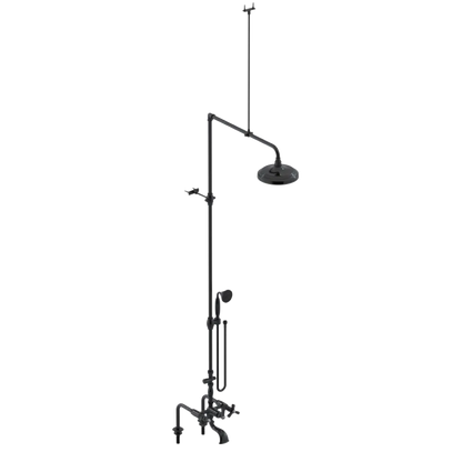 Rubinet Deck Mount Tub & Shower with Hand Held Shower Black