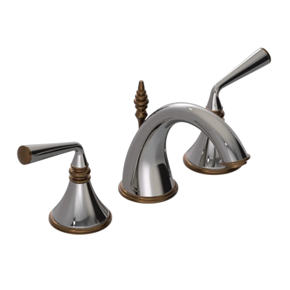 Rubinet Widespread Lav. Set. (less drain) Polished Nickel