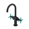 Rubinet Single Hole Dual Handle Lav. Set with LaSalle Spout (less drain) Matt Black