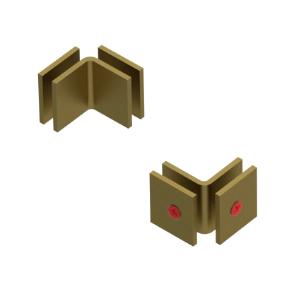 Rubinet 90 Glass to Glass Open Face Antique Brass Matt