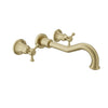 Baril Two handles wall-mounted lavatory faucet, drain not included