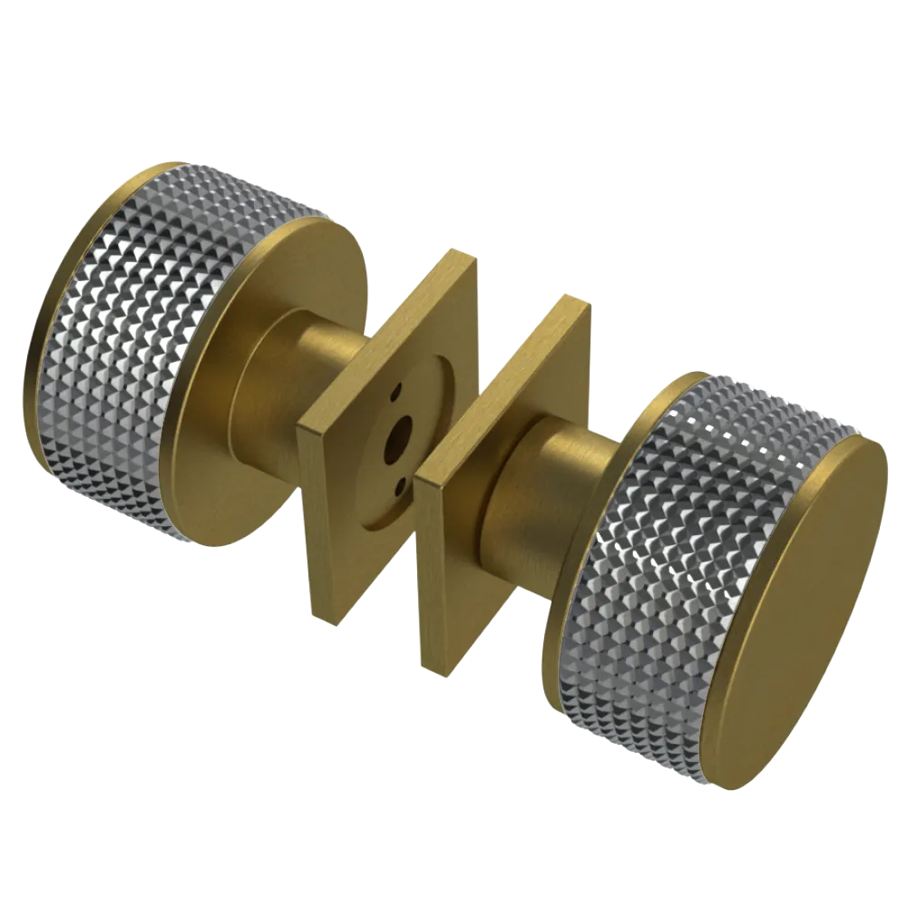 Rubinet Shower Door Knob (set) Antique Brass Matt