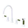 Rubinet Widespread Kitchen Set with Hand Spray White