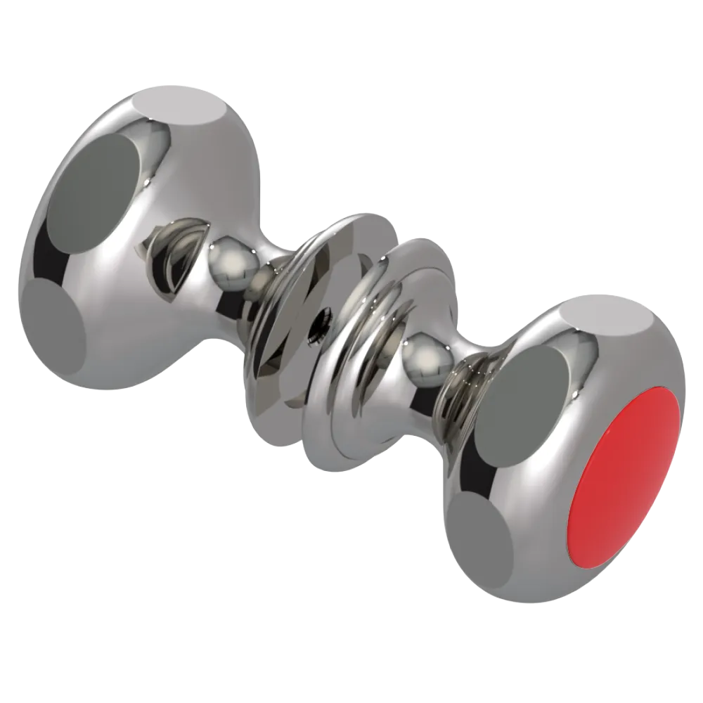 Rubinet Shower Door Knob (set) Polished Nickel