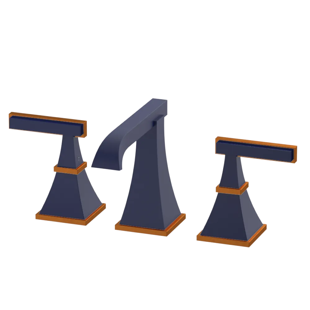 Rubinet Widespread Lav. Set. (less drain) Midnight Blue