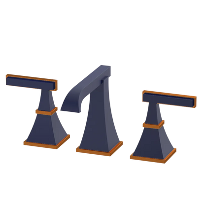 Rubinet Widespread Lav. Set. (less drain) Midnight Blue