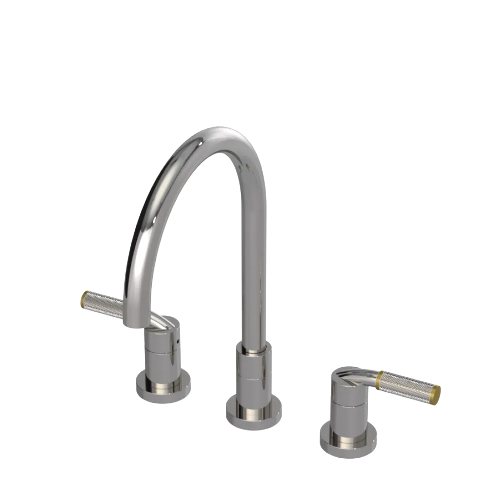 Rubinet Widespread Kitchen Set Polished Nickel