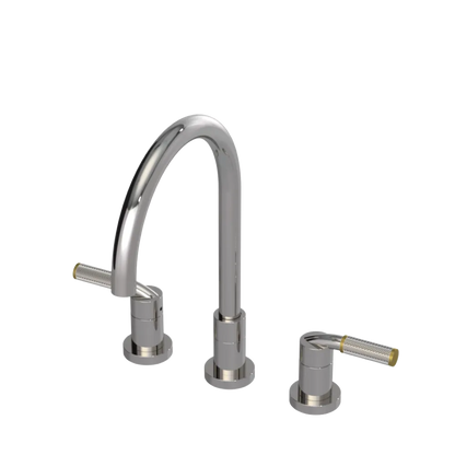 Rubinet Widespread Kitchen Set Polished Nickel