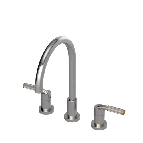 Rubinet Widespread Kitchen Set Polished Nickel