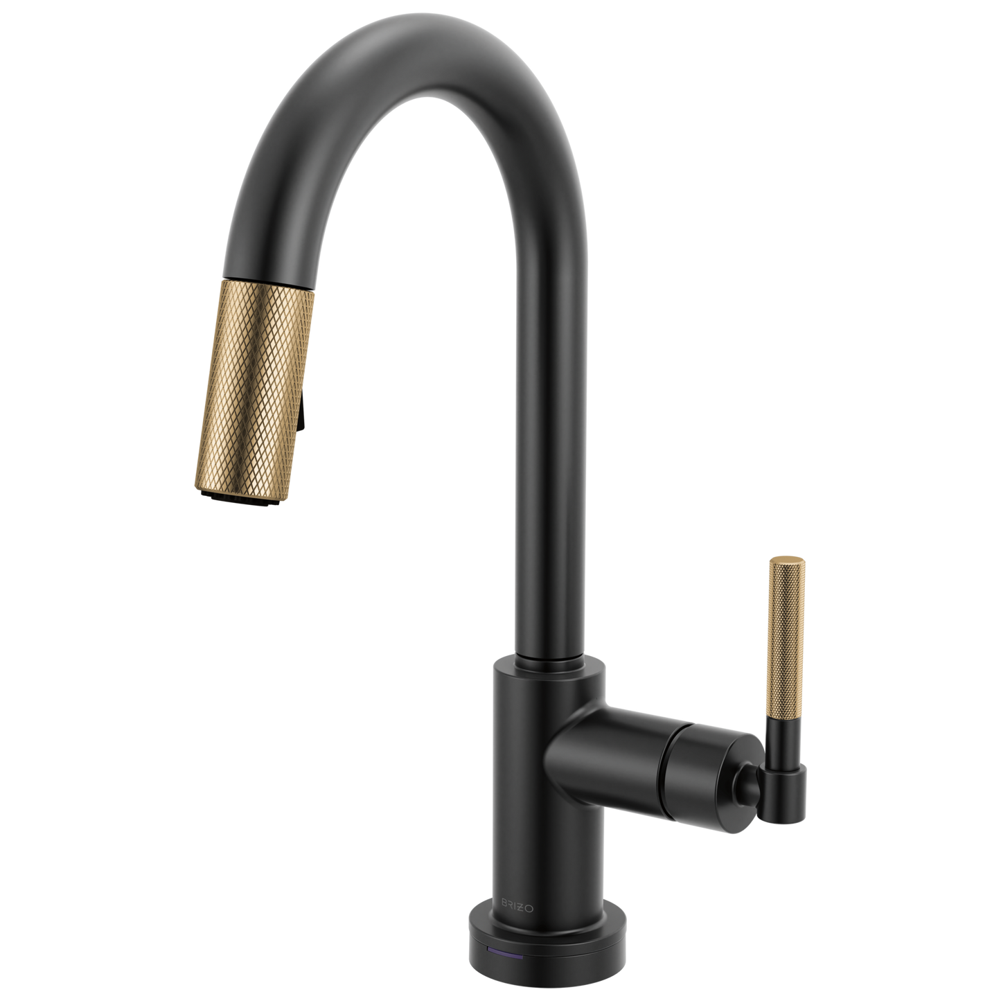 Brizo Smarttouch Pull Down Prep Faucet With Arc Spout Knurled Handle
