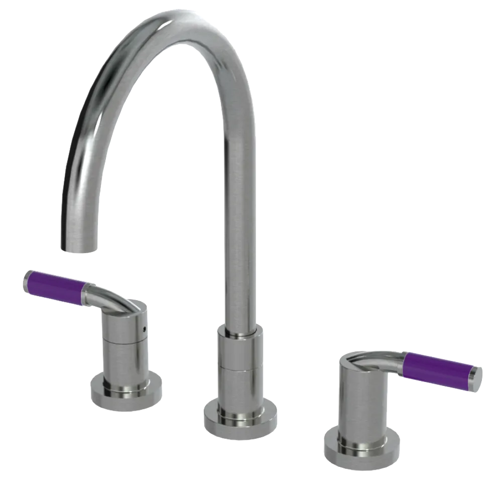 Rubinet Widespread Kitchen Set Satin Nickel