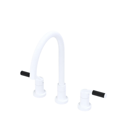 Rubinet Widespread Kitchen Set Matt White