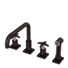 Rubinet Widespread Kitchen Set with Genesis Spout with Hand Spray Oil Rubbed Bronze