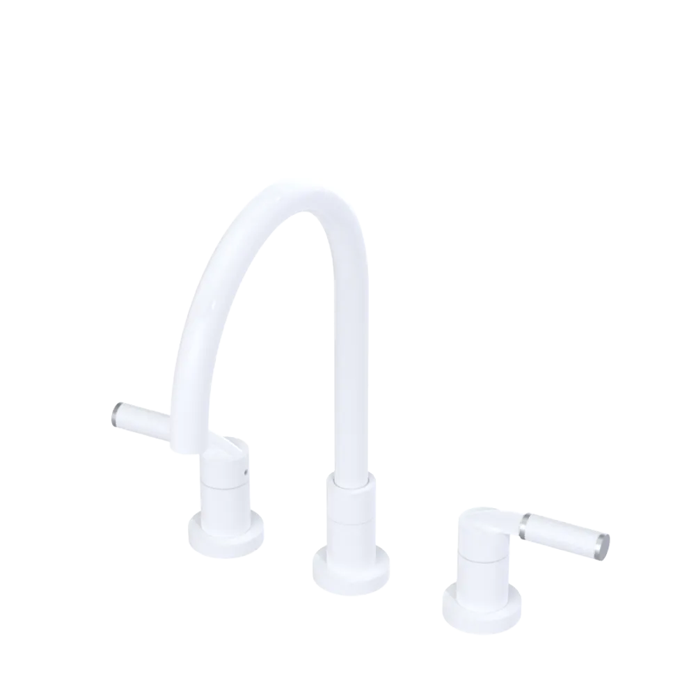 Rubinet Widespread Kitchen Set White