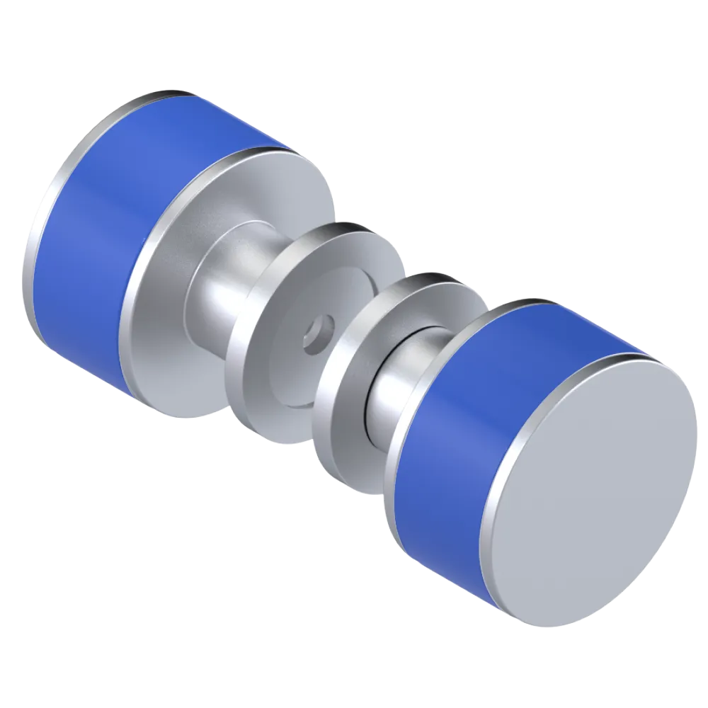 Rubinet Shower Door Knob (set) Satin Chrome