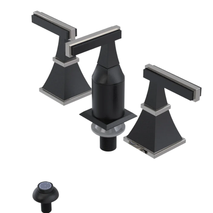 Rubinet Bidet Fitting with Spray, Diverter, and Vacum Breaker (Less Drain) Matt Black
