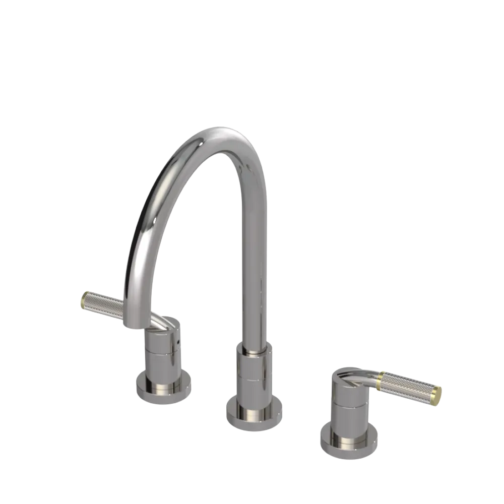 Rubinet Widespread Kitchen Set Polished Nickel