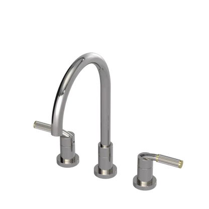 Rubinet Widespread Kitchen Set Polished Nickel