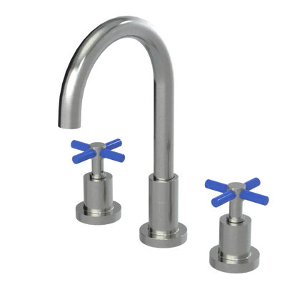 Rubinet Widespread Kitchen Set with LaSalle Spout Satin Nickel