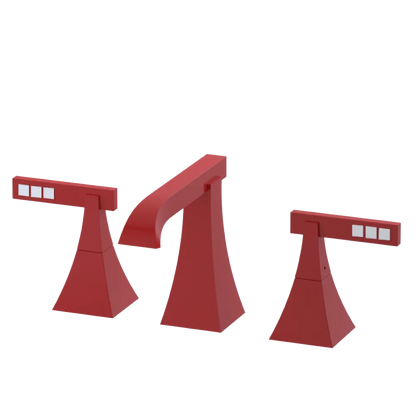 Rubinet Widespread Lav. Set. (less drain) Red