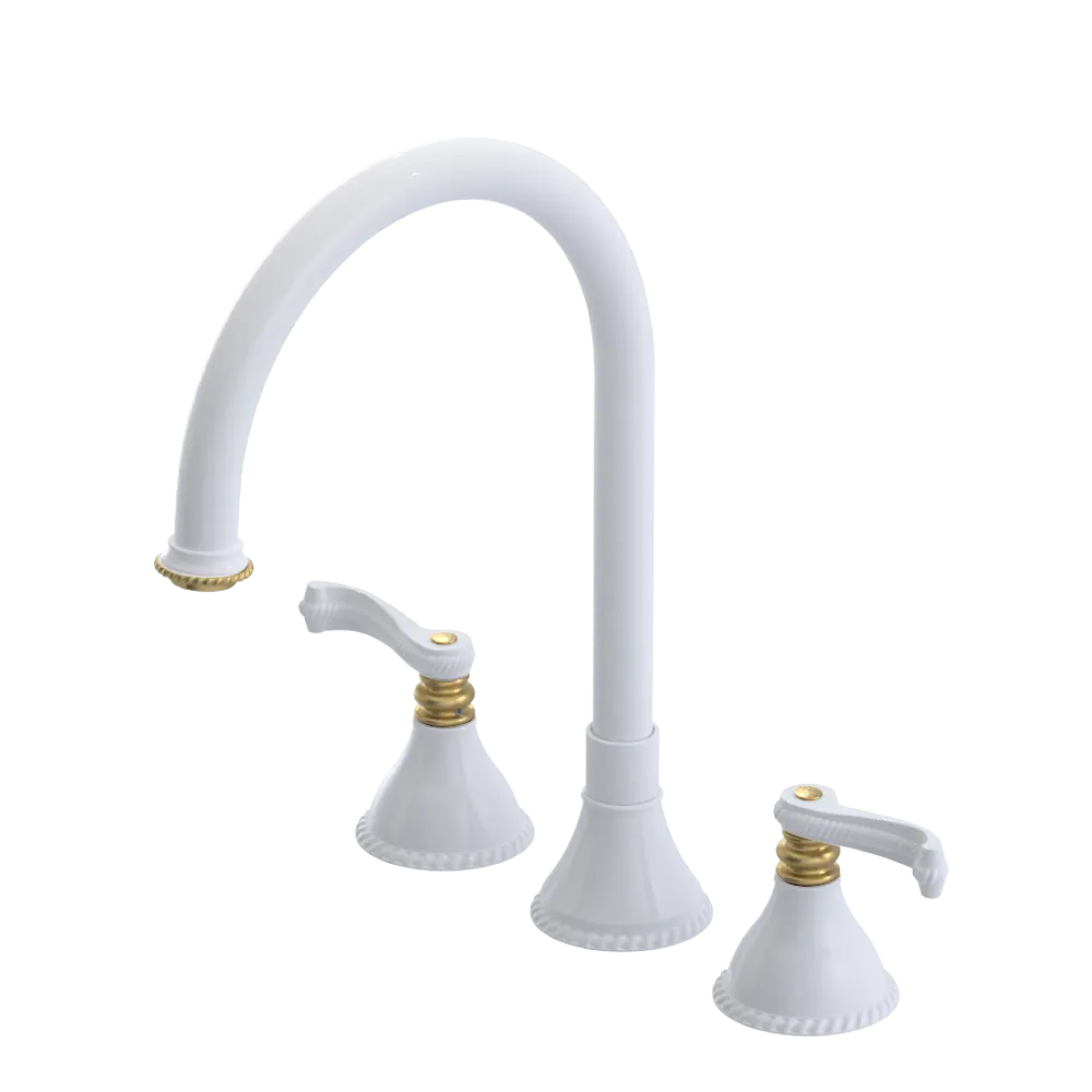 Rubinet Widespread Kitchen Set White