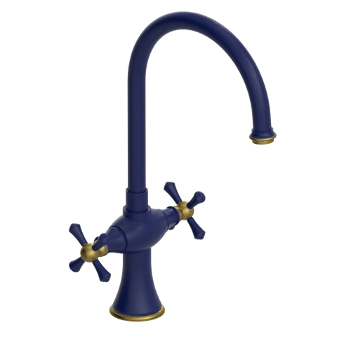 Rubinet Two Handle Single Hole Kitchen Set Midnight Blue