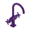 Rubinet Single Hole Dual Handle Lav. Set. (less drain) Purple Haze