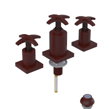 Rubinet Bidet Fitting with Spray, Diverter, and Vacuum Breaker (less drain) Bordeaux