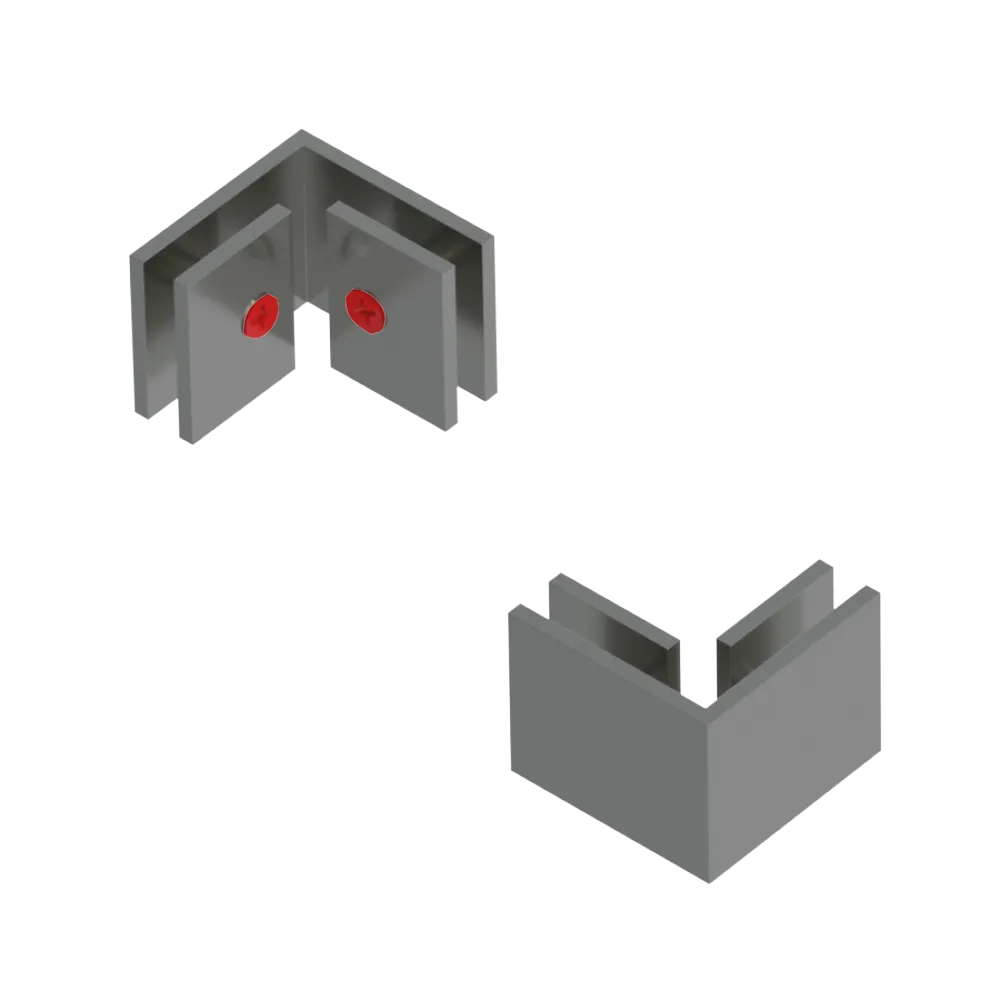 Rubinet 90 Glass to Glass Satin Nickel